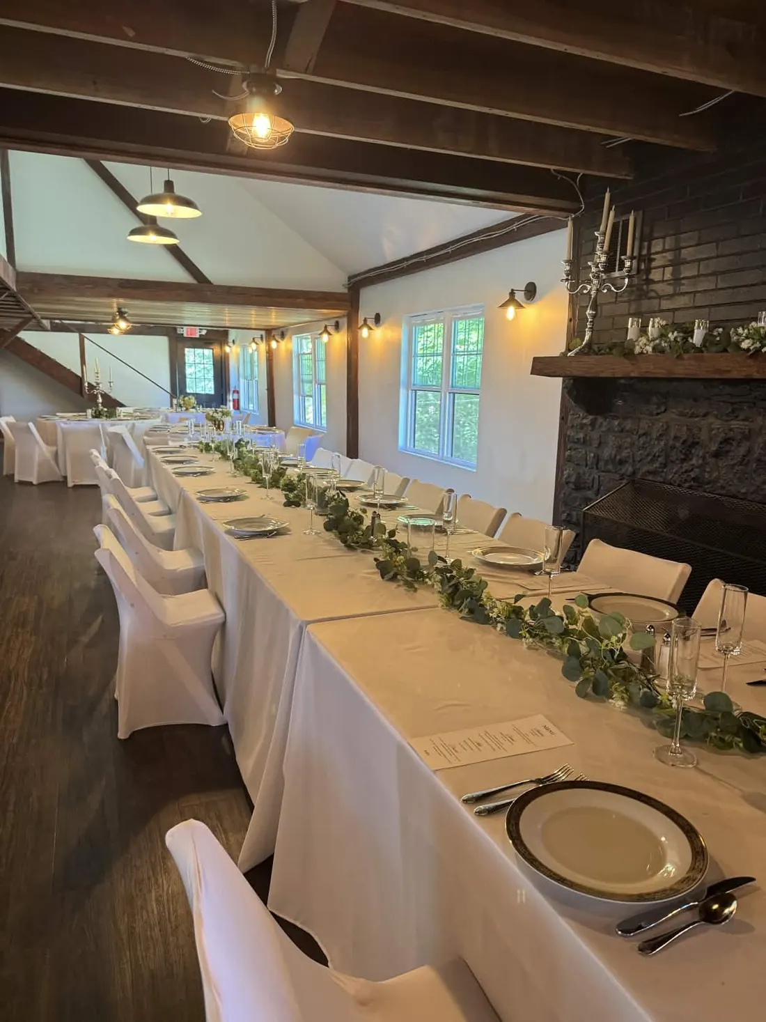 Long Table with Greenery
